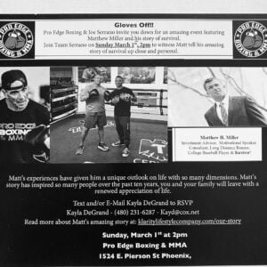 Ad of Matt Miller's past speaking event at Pro Edge Boxing & MMA